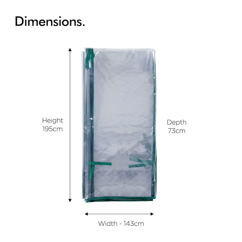 image 1 of VonHaus Greenhouse PVC Cover Replacement Weatherproof