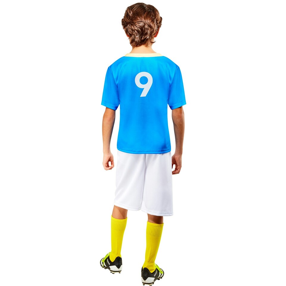 image 1 of Ted Lasso Boys AFC Richmond Football Kit Costume Set - Blue/White/Red - 7-8 Years 7