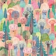 image 1 of Wolves in the Wood Wallpaper in Brights | Multi | Brights
