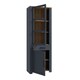 image 2 of Bohol Narrow Display Cabinet inc. 2x LED Lights in Riviera Oak/Navy