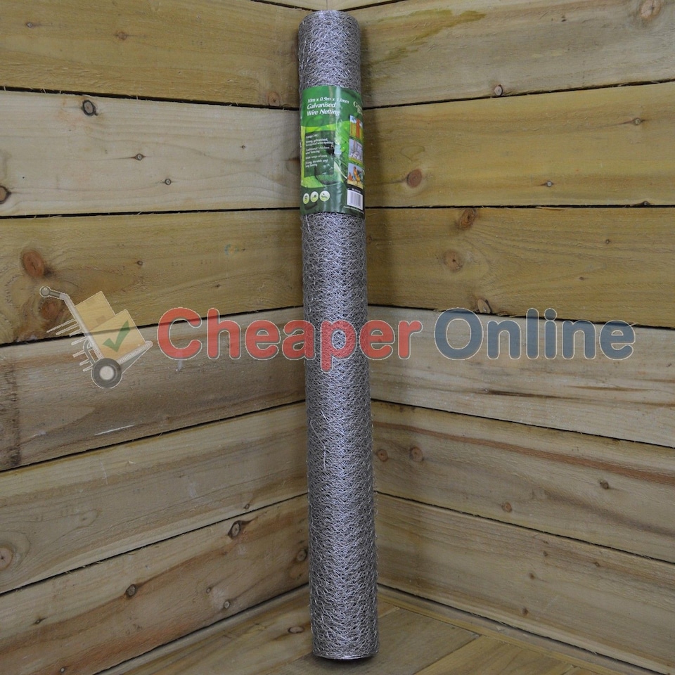 image 1 of 2 Pack of 10m Galvanised Metal Chicken Garden Wire Netting / Fencing