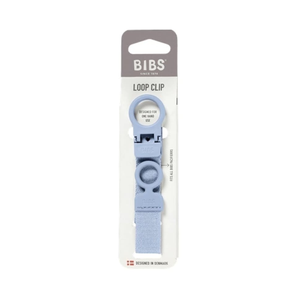 image 1 of BIBS Soother Clip Loop Dusty Blue