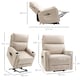 image 3 of HOMCOM Riser and Recliner Chair for the Elderly, Electric Microfibre Upholstered Lift Chair with Vibration Massage and Heat, Quick Assembly, Remote Control, Cup Holders, Side Pockets, Beige