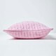 image 2 of Homescapes Cotton Cable Knit Pastel Pink Cushion Cover - 45 x 45 cm | Pink | Pink | 45 x 45 cm