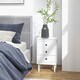 image 9 of HOMCOM Bedside Table Set of 2, Bedside Cabinet with 3 Drawers, Modern Sofa Side Table, Nightstand for Bedroom, 40x30x64cm, White