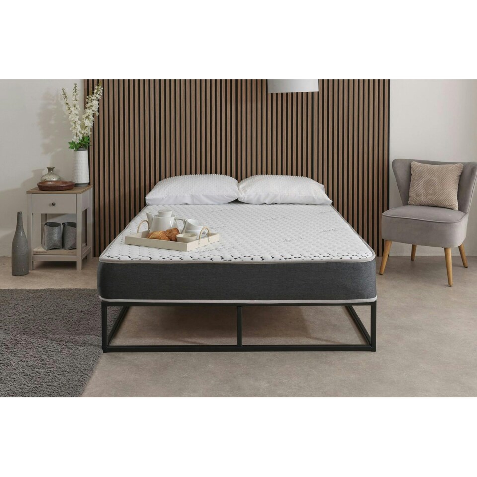 image 1 of Superior Cashmere All Foam Mattress - Plush Memory Foam Comfort | Grey | European Double