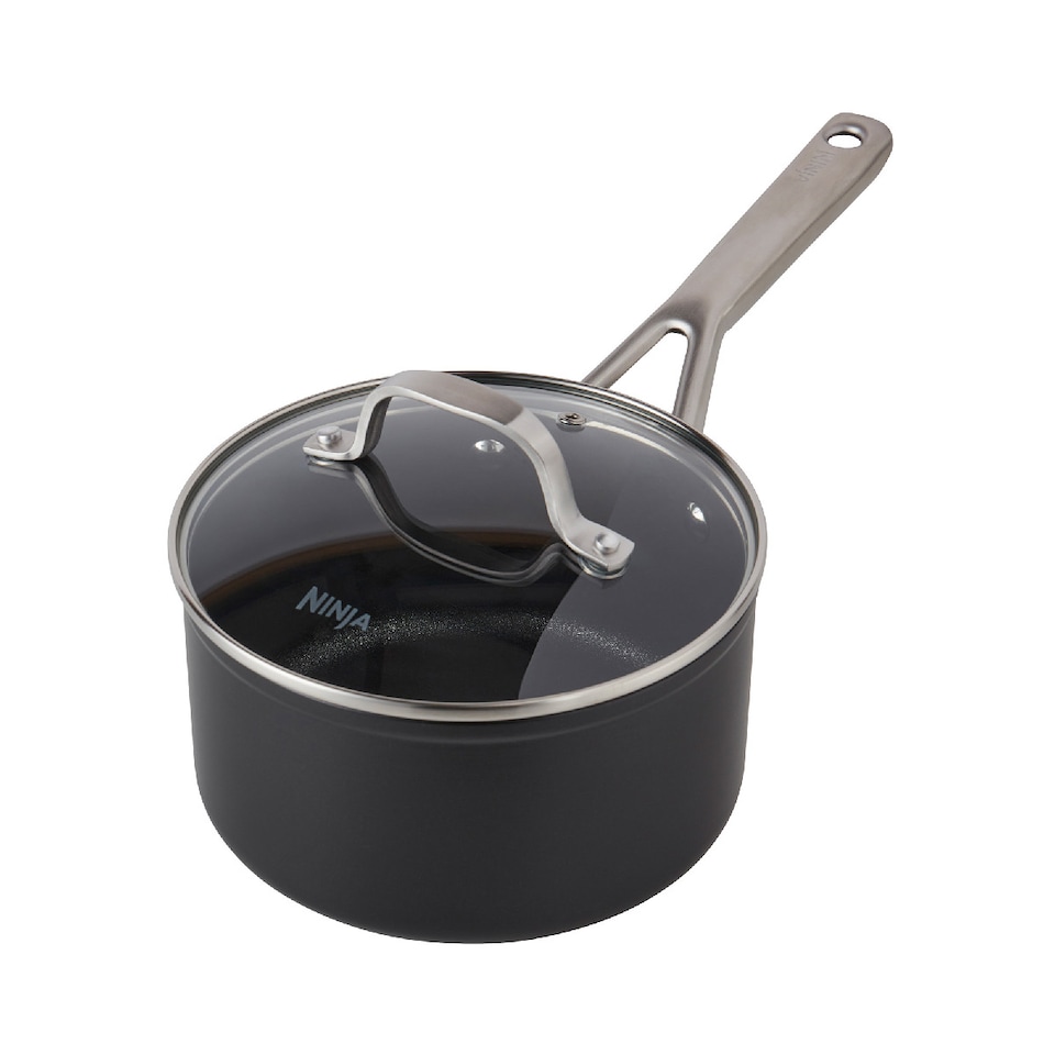 image 1 of Ninja ZEROSTICK Essentials 18cm Saucepan with Lid C10218UK | Black | Black | 1