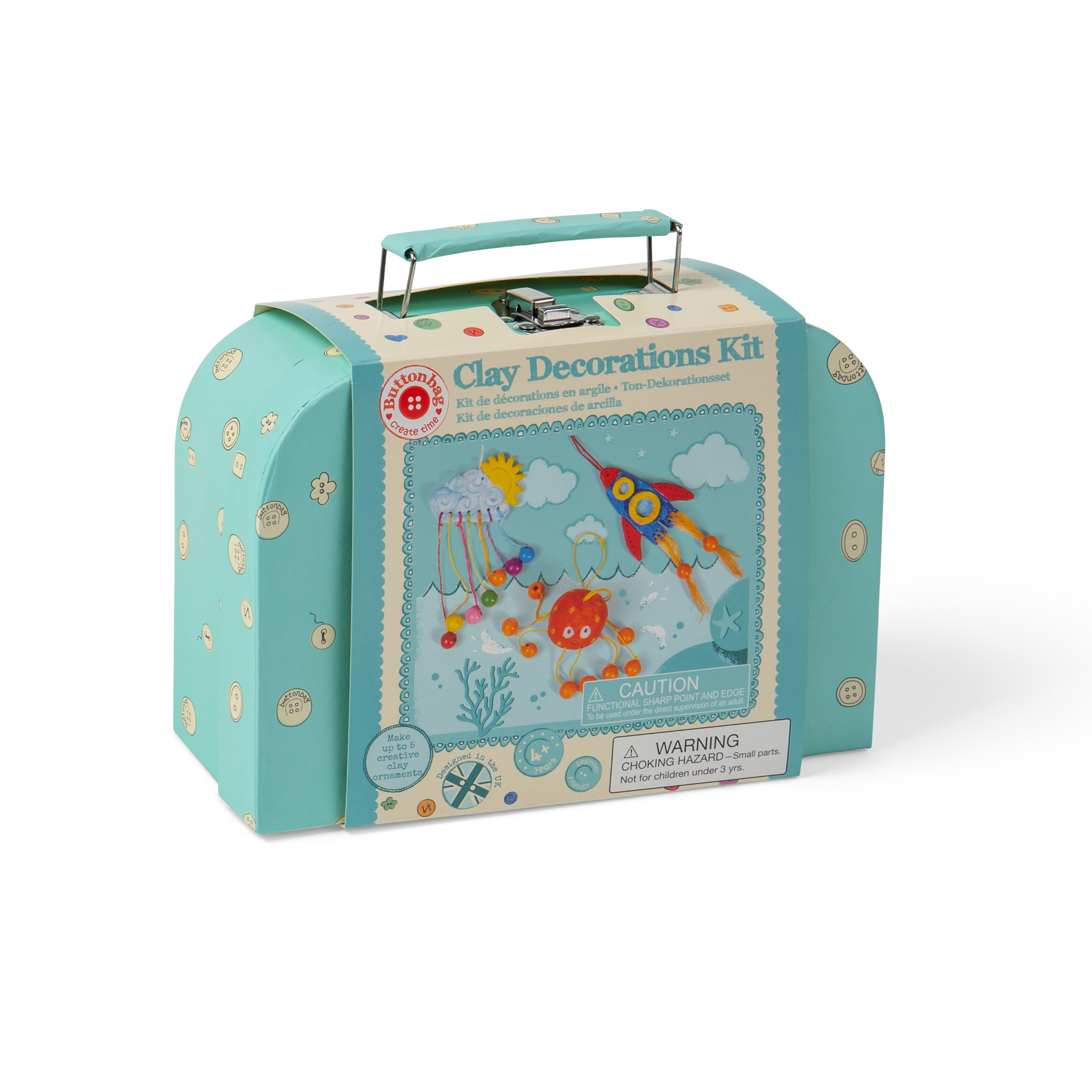 Buttonbag Make your own Clay Decorations Kit in Aqua