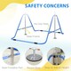image 4 of HOMCOM Kids Gymnastic Bar w/ Adjustable Height, Foldable Training Bar - Blue