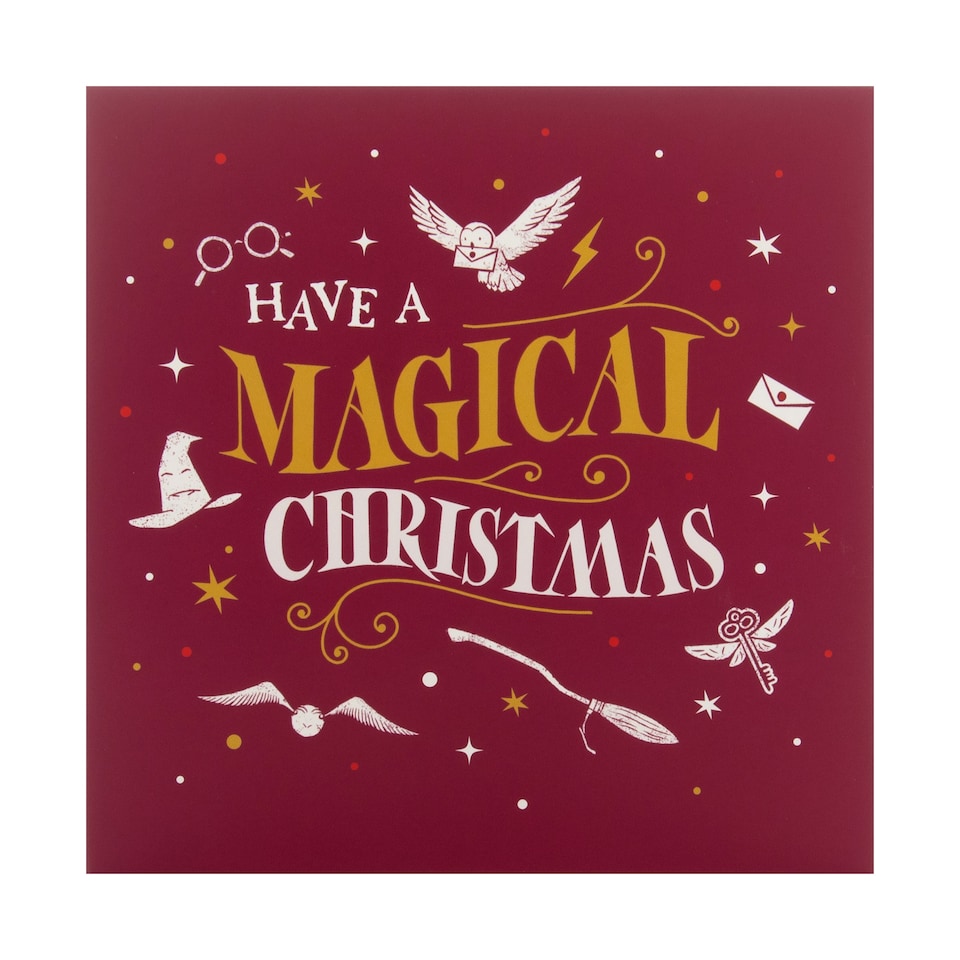 image 1 of Hallmark Pack Of 10 Christmas Cards - 2 Enchanting Harry Potter Designs