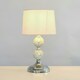 image 3 of ValueLights Pair of - Decorative Chrome & Mosaic Crackle Glass Table Lamps with a Pink Shade - Complete with 4w LED Bulbs 3000K Warm White