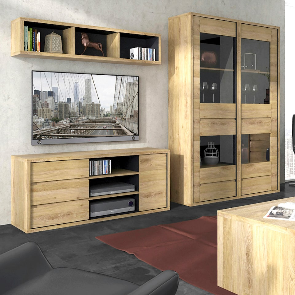 image 1 of Shetland 1 Door 3 Drawer TV Cabinet