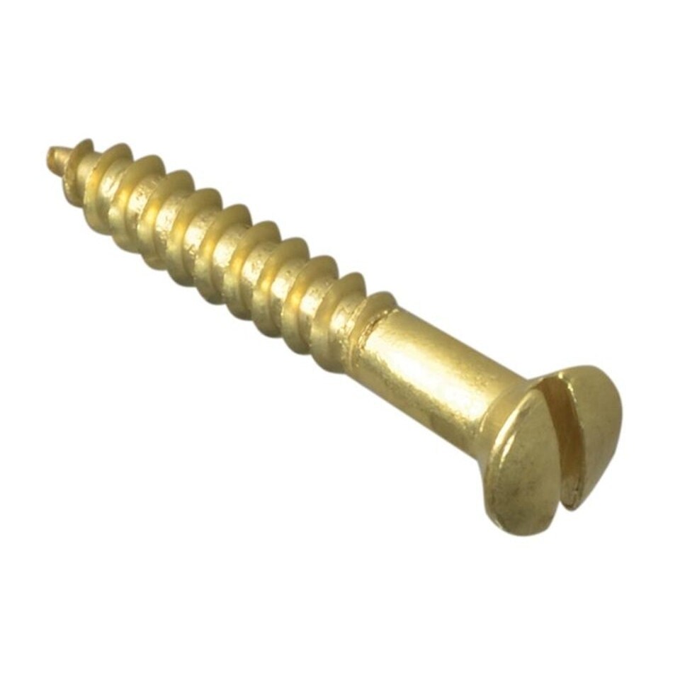 Forgefix Wood Screws, Slotted, Rah, Brass, Forgepack - Multi Colour - 1in x 6 ForgePack 20