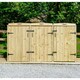 image 2 of Chatburn 6 Recycle Box Store - Timber - L80.4 x W180.5 x H120 cm - Fits 6 x Recycle Boxes Brown