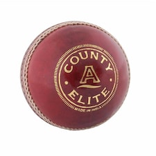 Readers Childrens/Kids County Elite A Leather Cricket Ball - Red - One Size