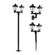 image 1 of Gardenwize Solar Double Head Garden Post Light LED 3 in 1