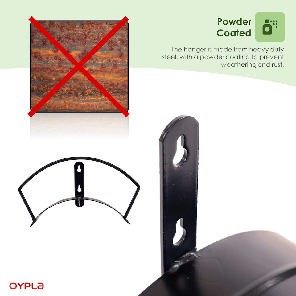 image 1 of Oypla Heavy Duty Wall Mounted Garden Hose Pipe Hanger Storage Hook