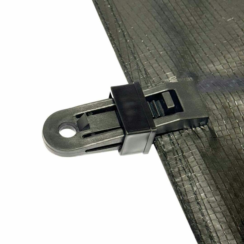 image 1 of Tent Groundsheet Pegging Clamps Pack Of 4 Black