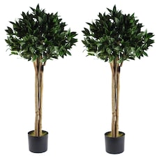 Leaf 120cm Bay Tree Laurel UV Resistant Outdoor | Green | 4ft