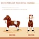 image 6 of HOMCOM Rocking Horse Toy Plush Wood Pony Riding Rocker Neigh Sound Brown
