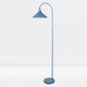 image 3 of First Choice Lighting Set of 2 Maxwell Mirage Blue Brushed Copper Floor Reading Lamps Blue | Copper
