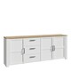 image 1 of Bohol 3 Door 3 Drawer Large Sideboard in Riviera Oak/White