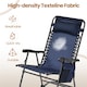 image 7 of Yaheetech 65.5 cm W Foldable Rocking Lounger with Pillow-Navy Blue | Blue | Navy Blue | One Size | 1