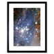 image 1 of Hubble Trumpler 14 Luminous Stellar Cluster Milky Way 9x7" Black Framed Wall Art Print