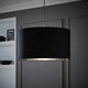 image 2 of ValueLights Reni Large Black Fabric Chrome Inner Lamp Shade | Black