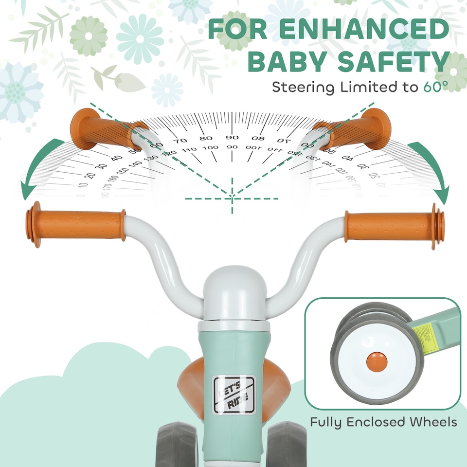 image 1 of AIYAPLAY Baby Balance Bike for 1-3 Years Boys Girls, Toddler Balance Bike with No Pedal, 3 Silence Wheels, Safe Limited Steer, for Indoor Outdoor Riding | Green