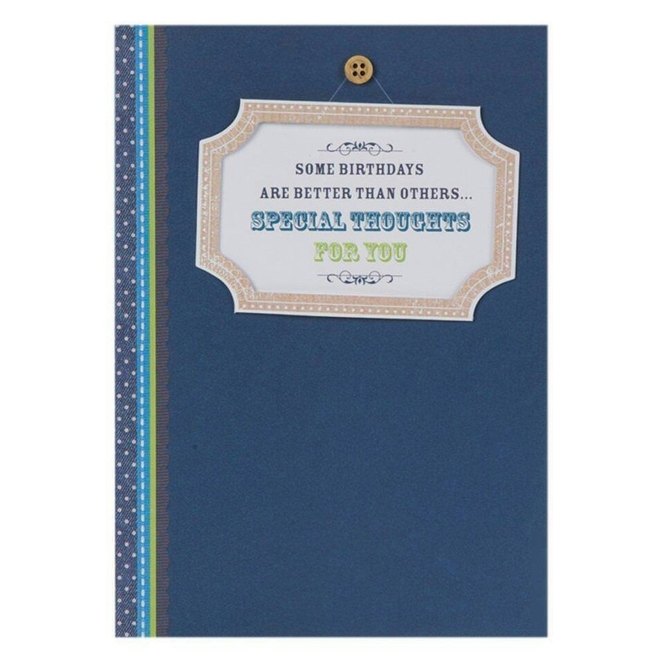 image 1 of Birthday Card For Him 'Thinking Of You'