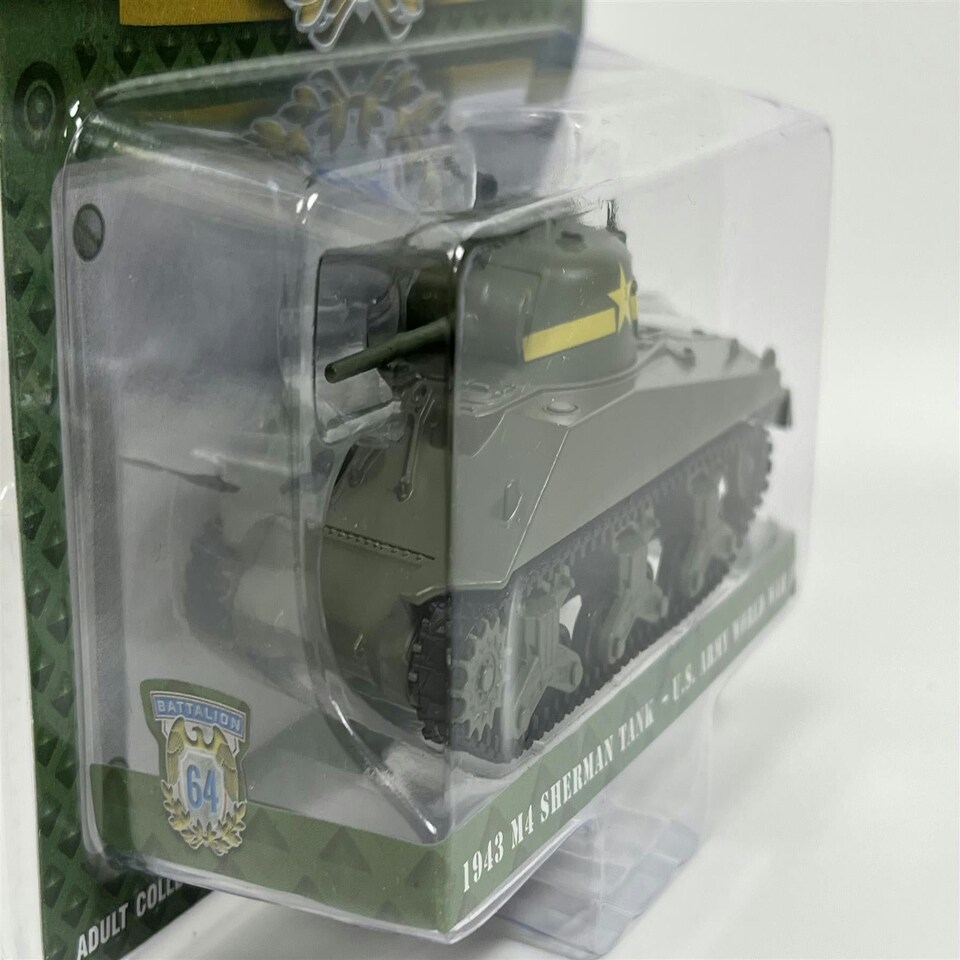 image 1 of 1943 M4 Sherman Tank US Army World War II 1:64 Scale Greenlight 61040C