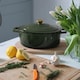 image 6 of Argon Tableware Oval Cast Iron Casserole Dish - 4.68L - Green | Green | Green | 1