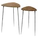 image 1 of Interiors by Premier Stylish Set Of 2 Nesting Side Tables, Functional Small Table For Livingroom, Versatile Side Table By Couch Brown