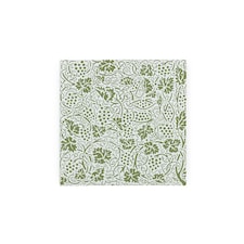 Green Oak Leaves & Berries Glass Hot Pot Stand - Heat Resistant Non-Slip Trivet