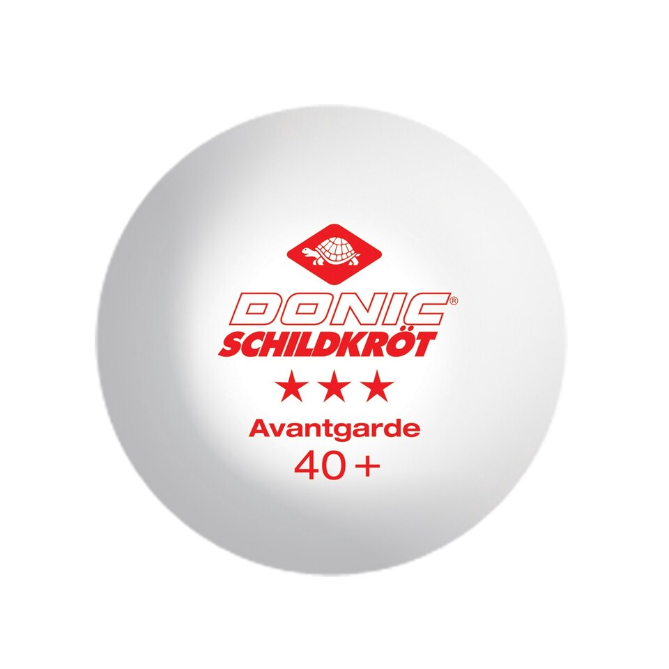 image 1 of Donic-Schildkroet 3-Star Avantgarde Table Tennis Balls (Pack of 6) - White/Red/Yellow - One Size