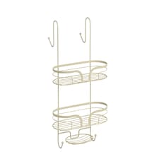 Showerdrape Dante Beige 2 Tier Over Door Hook Door Shower Caddy | Cream | Beige | 1