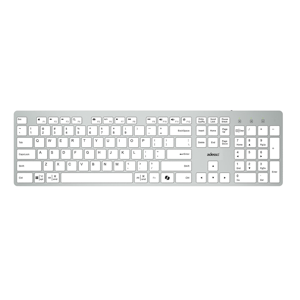 image 1 of Adesso USB-C Multi OS Keyboard with Co-Pilot AI Hotkey and Scissor Switches