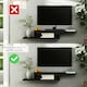 image 5 of HOMCOM Wall Mounted Media Console Floating TV Stand with Shelf Black