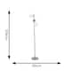 image 2 of ValueLights Jas Opal White Frosted Glass Globe Shades 3 Way Silver Chrome Floor Lamp with LED Bulbs