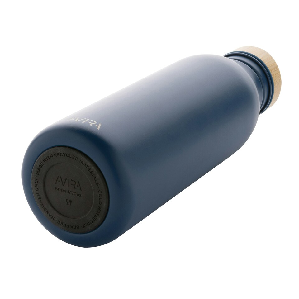 image 1 of Avira Alcor Bamboo 600ml Water Bottle - Navy - One Size Blue | One Size