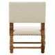 image 3 of Interiors By Premier Modern Oak Burn Whitewash Linen Dining Chair, Sturdy Modern Dining Chair For Kitchen, Rustic Modern Chair White