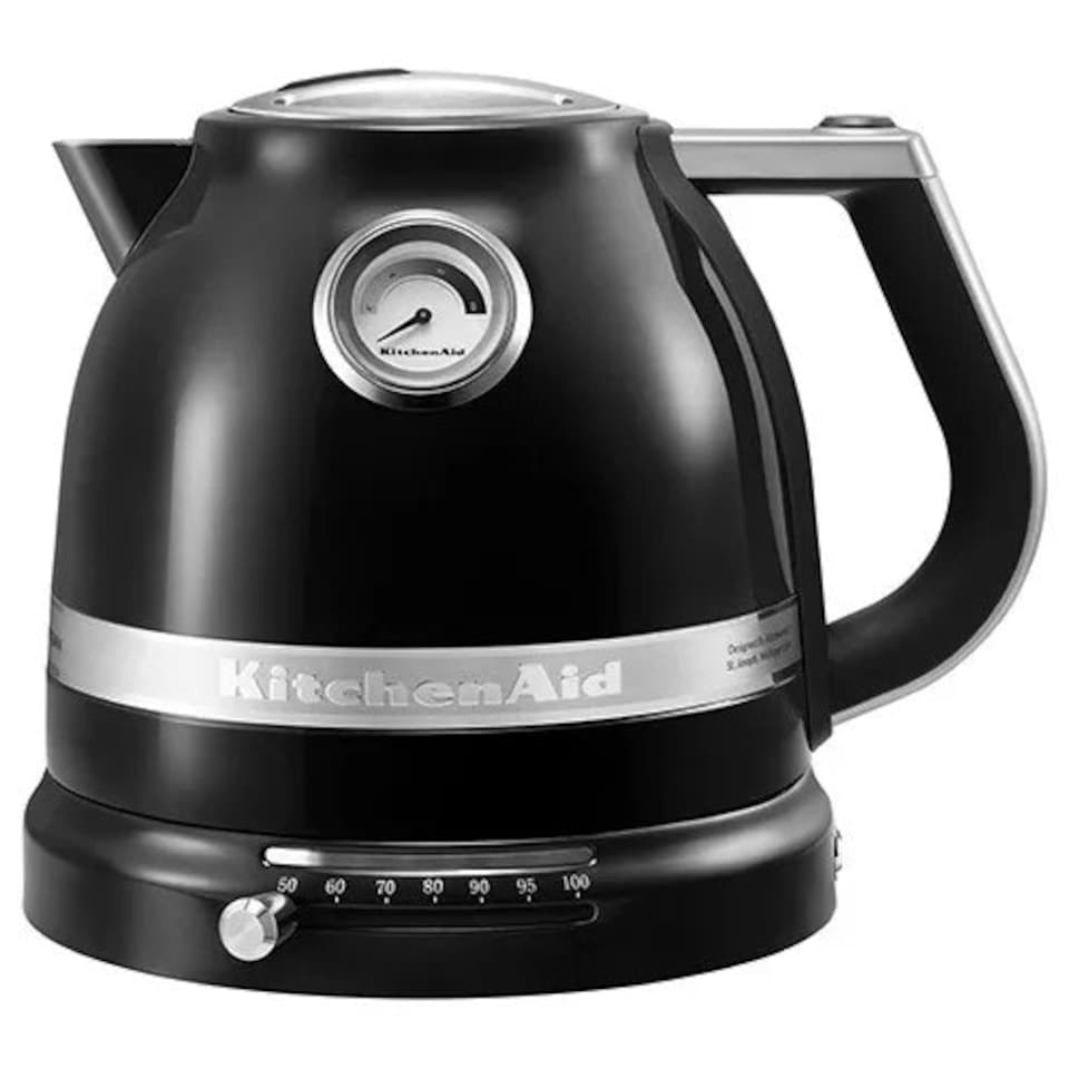 image 1 of KitchenAid Artisan Onyx Black 2 Slot Toaster and Kettle Set