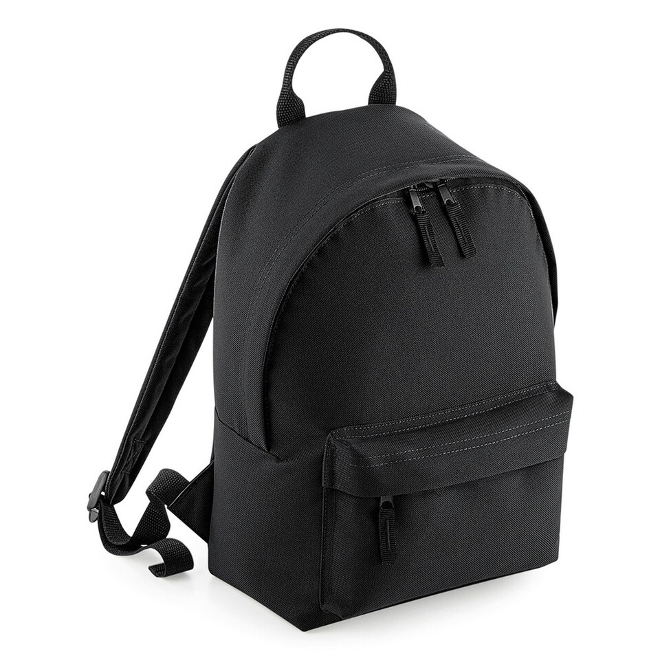 BagBase Mini Fashion Backpack - Black/Black - One Size