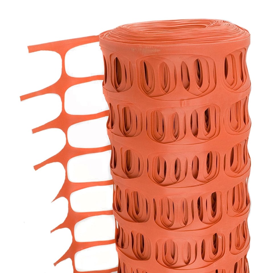 image 1 of Heavy Duty Orange Safety Barrier Mesh Fencing 1mtr x 50mtr | Orange | 1