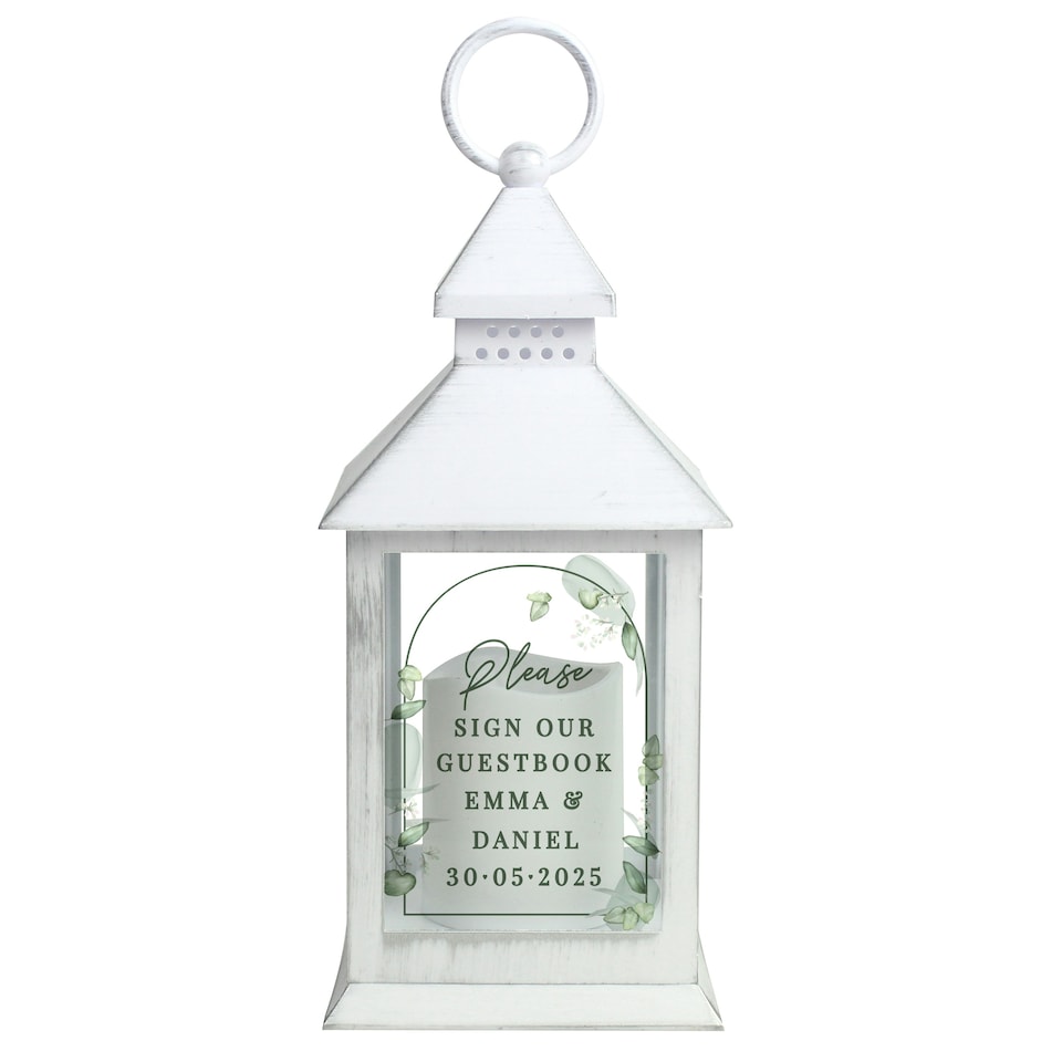 image 1 of Personalised Botanical Wedding Lantern