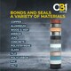 image 4 of OB1 Anthracite Multi-Surface Construction Sealant & Adhesive Silicone Pack of 2