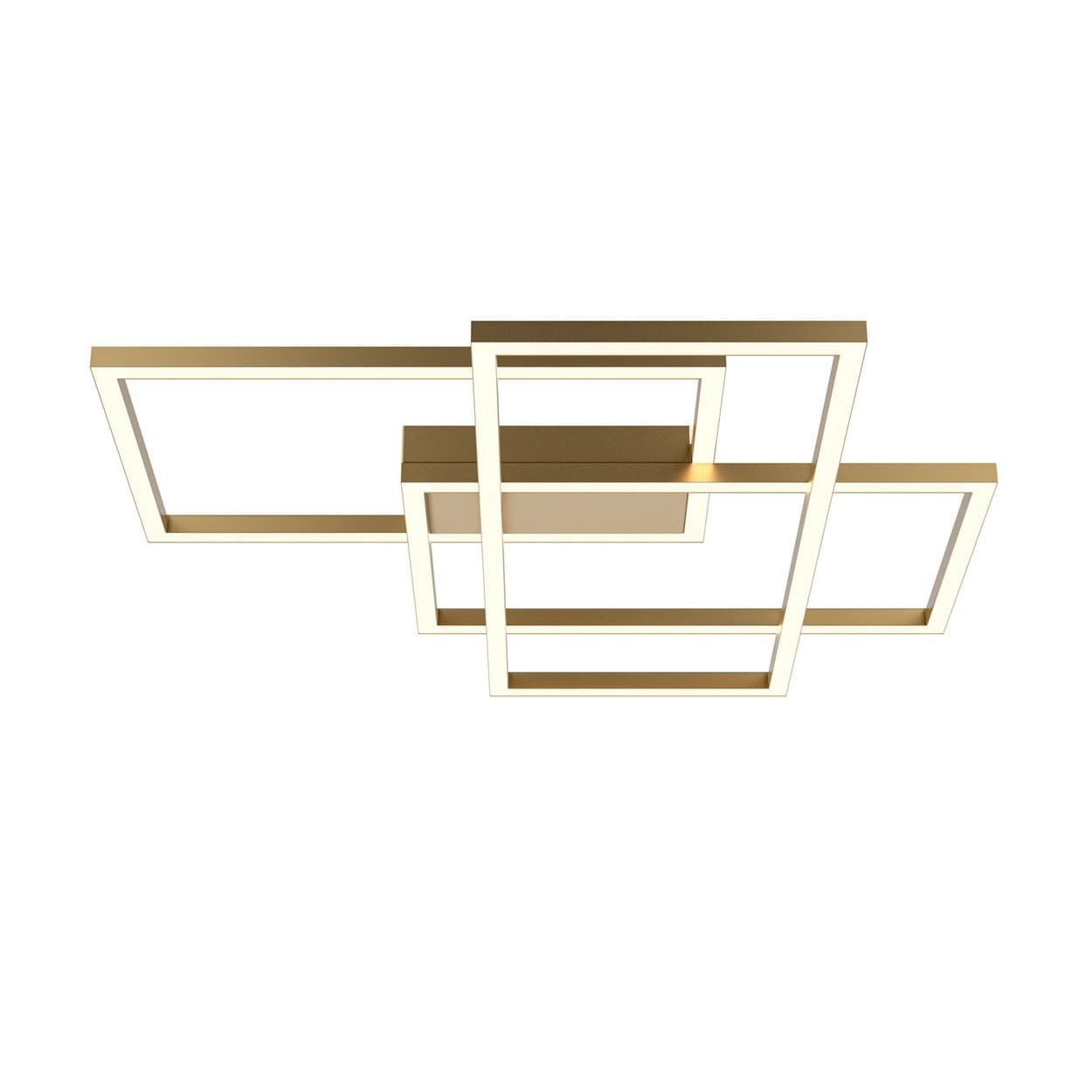 Api Rida 2 Rida Modern Integrated LED Semi Flush Ceiling Light Gold 4300lm White ...