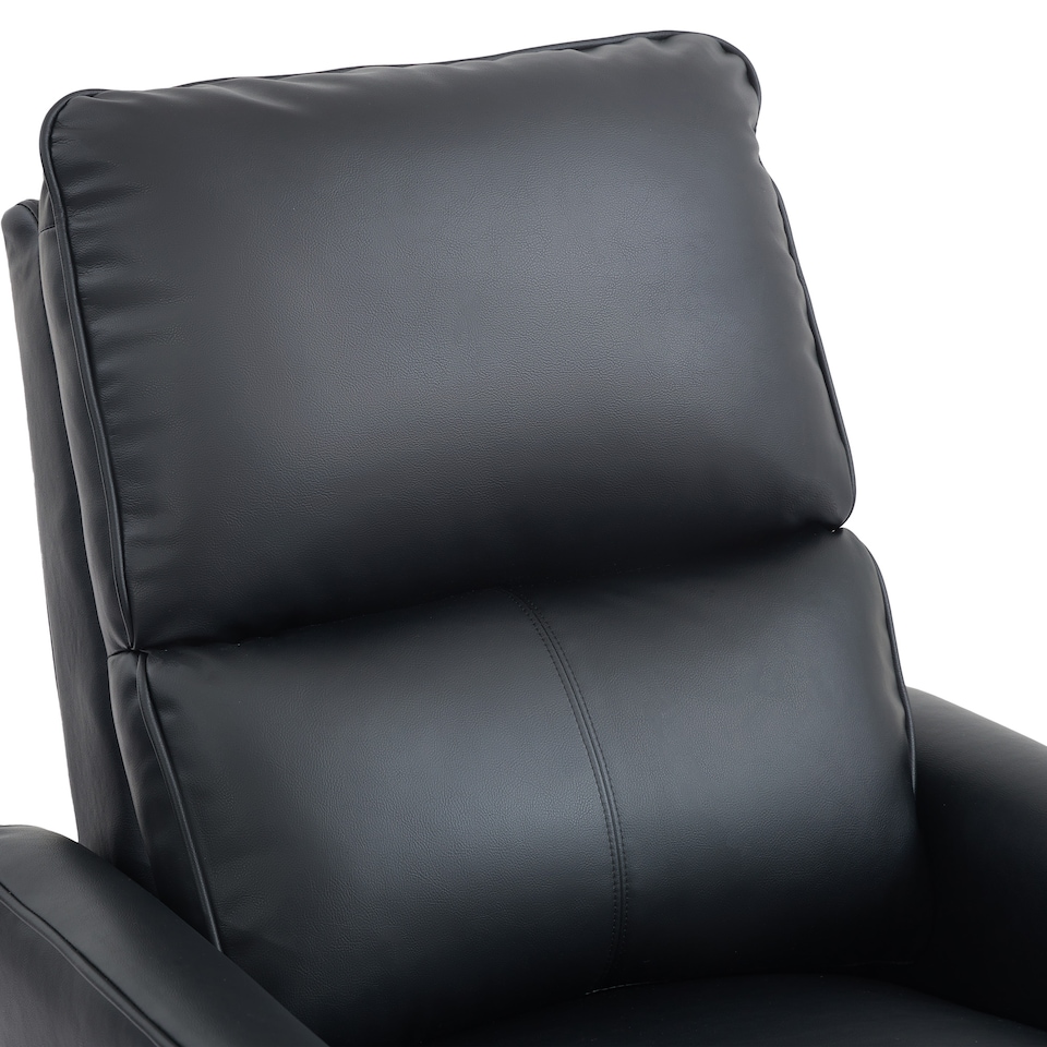 image 1 of Madrid Manual Recliner Air Leather Chair | Black | Black | One Size