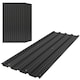 image 1 of Outsunny Pack of 12 Metal Roofing Sheets for Greenhouse, Black Black